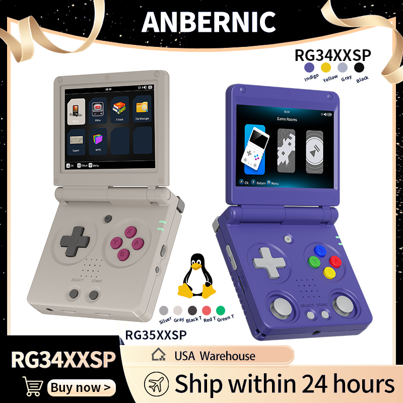 Retro Gaming Best Console - Anbernic RG34XXSP RG35XXSP وحدة تحكم ألعاب