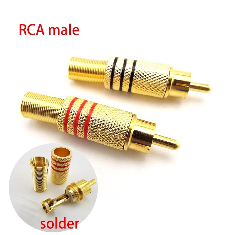 Composite Rca Cable - مطلية بالذهب RCA موصلات ذكر أو