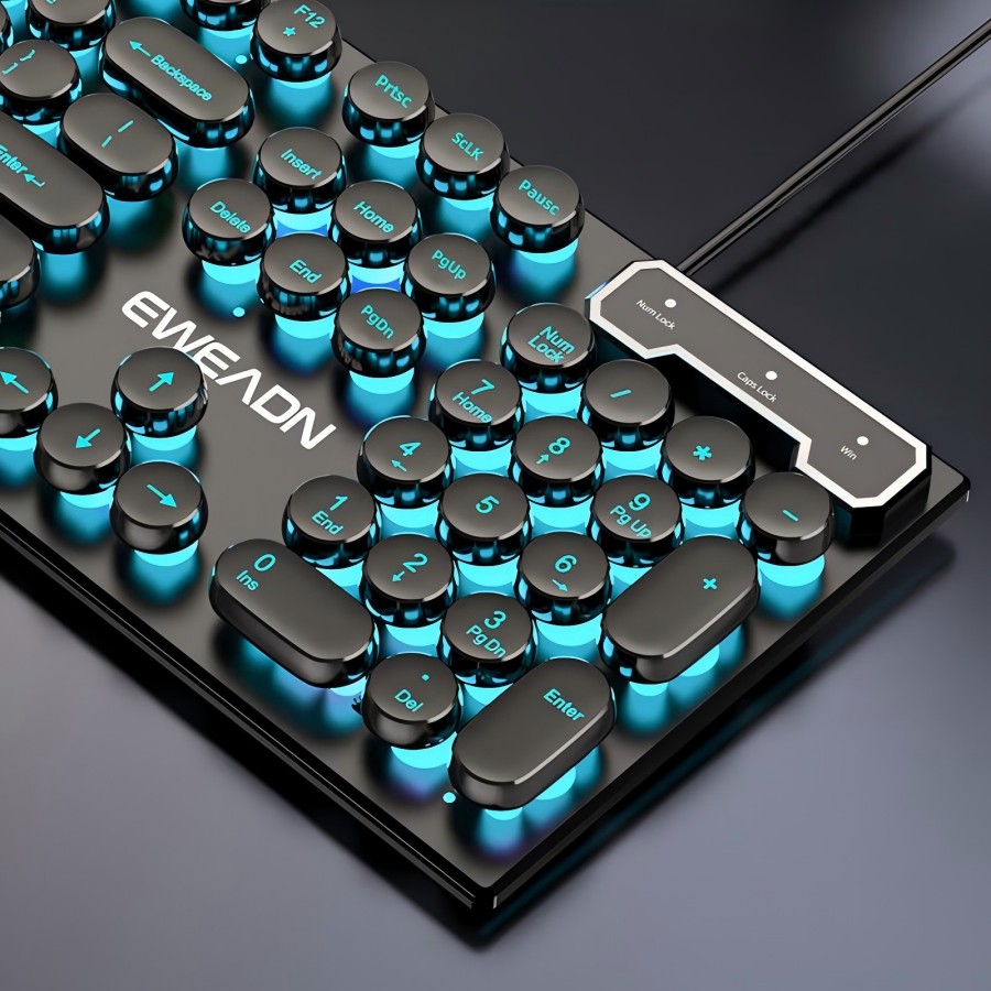 Retro Gaming Laptop - لوحة مفاتيح ألعاب الآلة الكاتبة EWEADN،