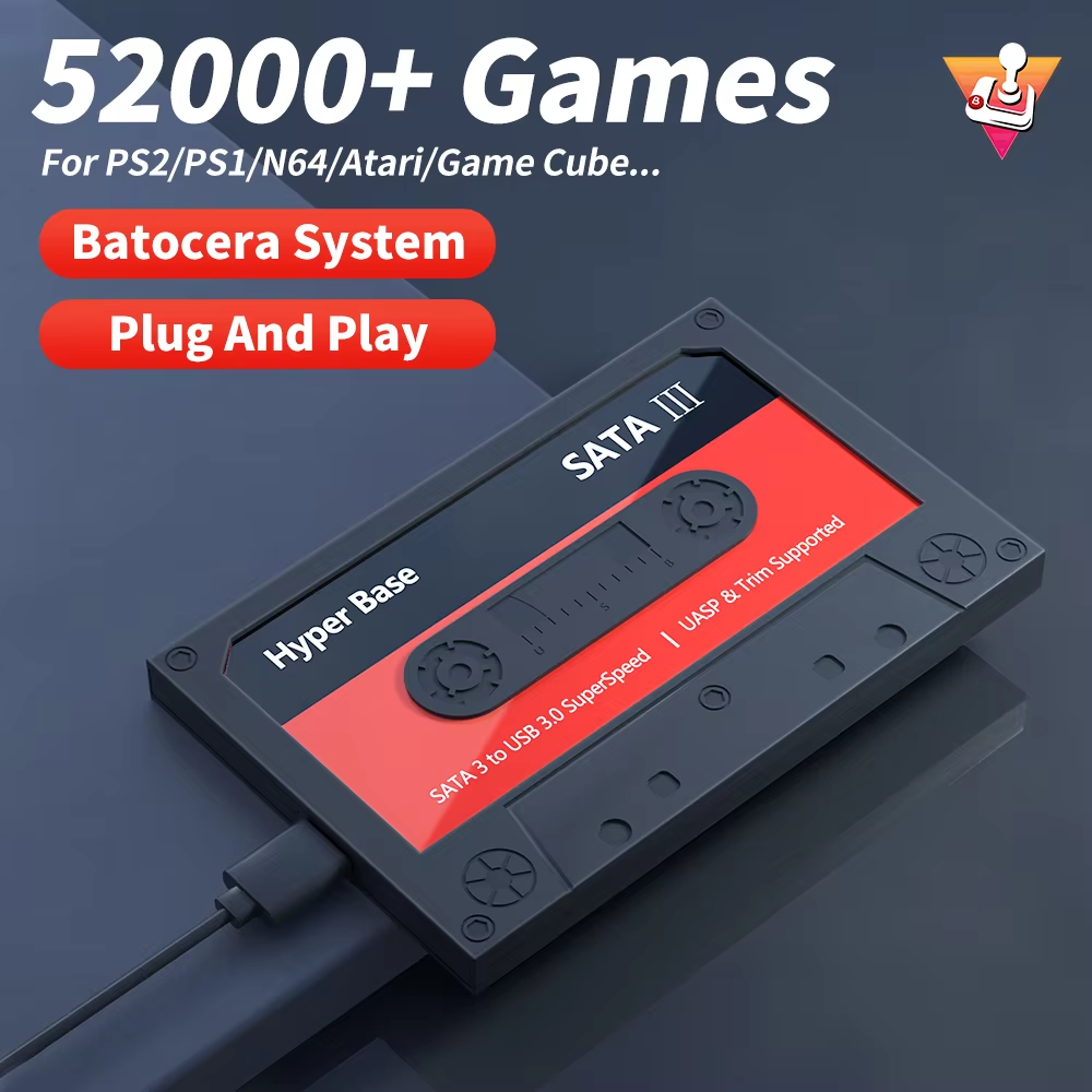 Retro Gaming Hard Drive - محرك الأقراص الصلبة للعبة Batocera 500G/2T