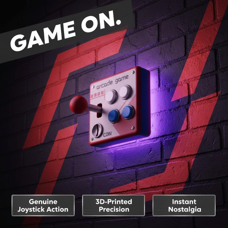 Retro Gaming Accessories - لوحة أزرار ألعاب الأركيد الكلاسيكية، ديكور