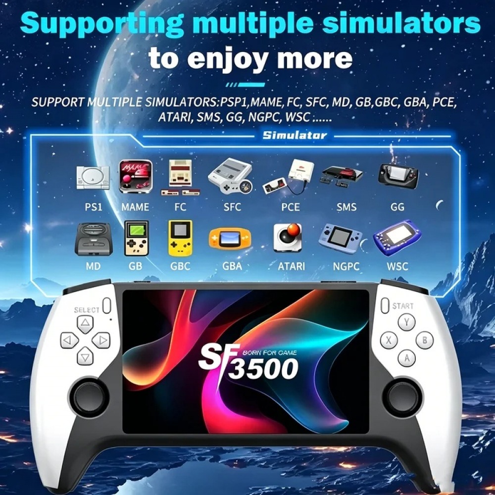 Retro Gaming Console Handheld - جهاز ألعاب محمول SF3500 بشاشة 5