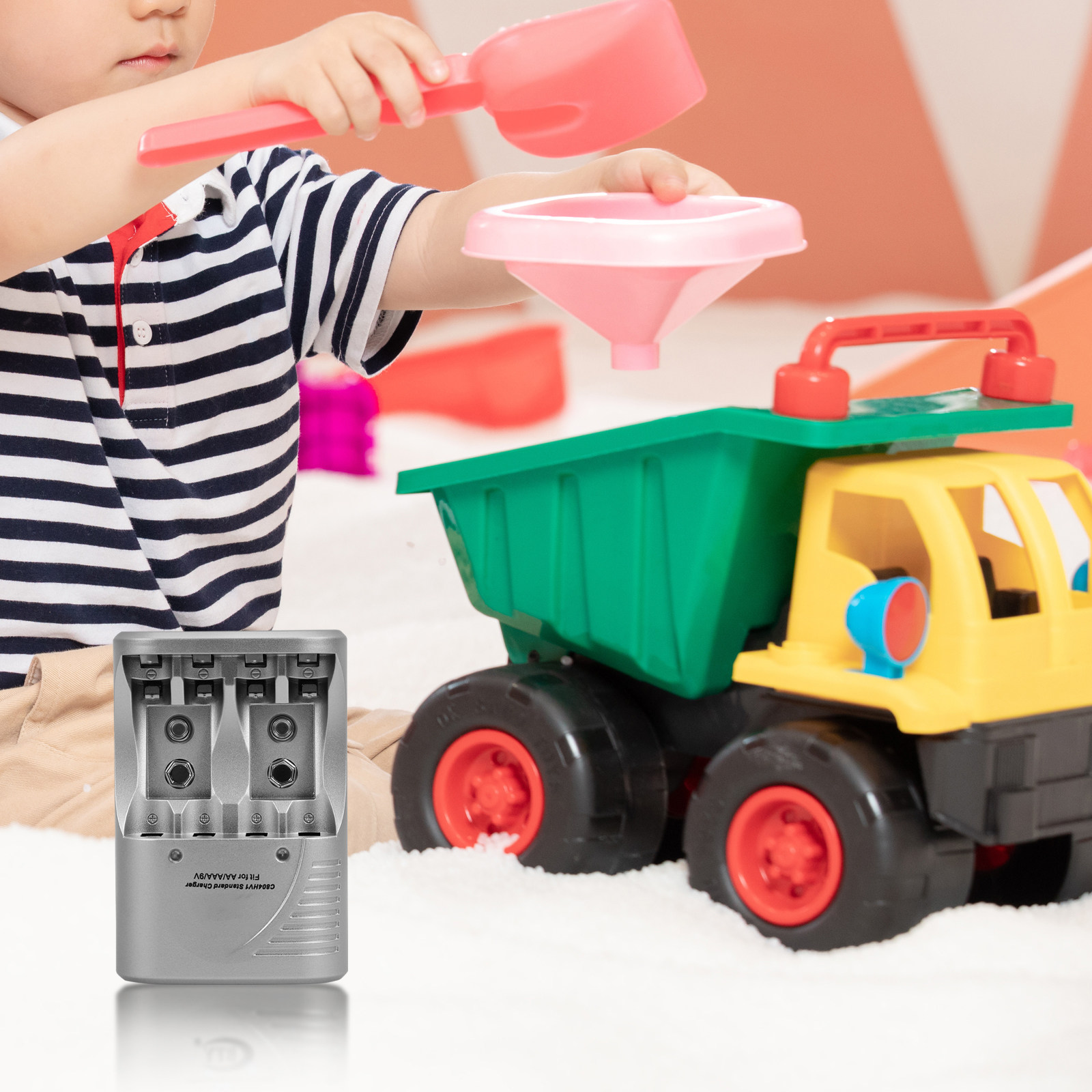 شاحن بطاريات 9 فولت سريع الشحن - مراجعة Rechargeable Battery Aa وسعره