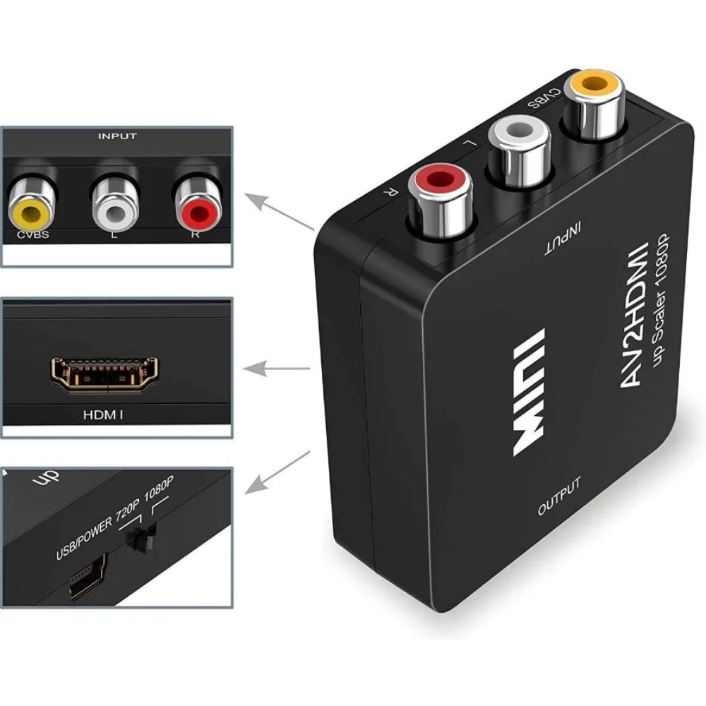 محول AV إلى HDMI بدقة 1080P، م - مراجعة Composite Rca Cable وسعره