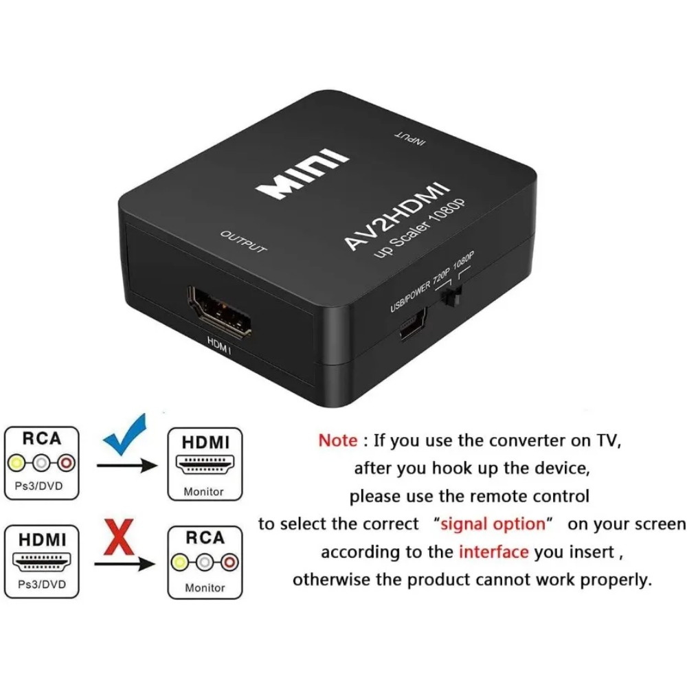 محول AV إلى HDMI بدقة 1080P، م - مراجعة Composite Rca Cable وسعره