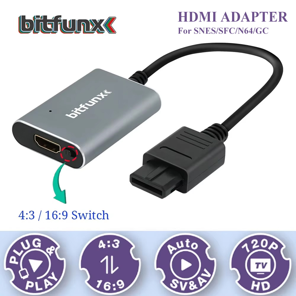 محول فيديو Bitfunx 720P Svideo - مراجعة Retro Gaming Best Console وسعره