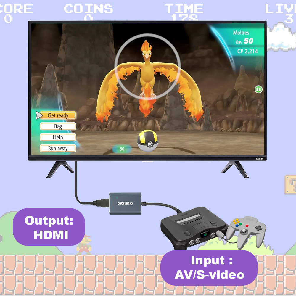 محول فيديو Bitfunx 720P Svideo - مراجعة Retro Gaming Best Console وسعره
