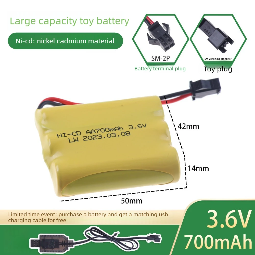 بطارية SWZY 3.6 فولت 5000 مللي - مراجعة Rechargeable Battery Aa وسعره