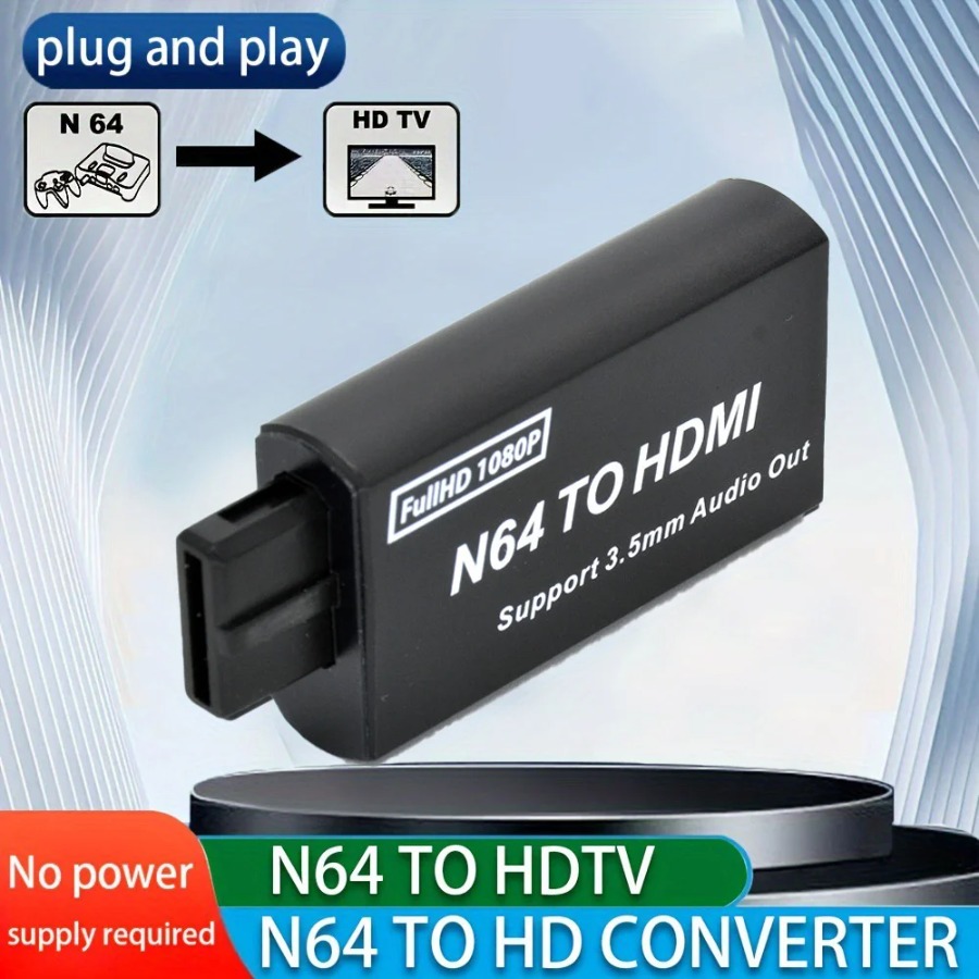 Grwibeou 1080P N64 إلى HDMI مح - مراجعة Retro Gaming Accessories وسعره