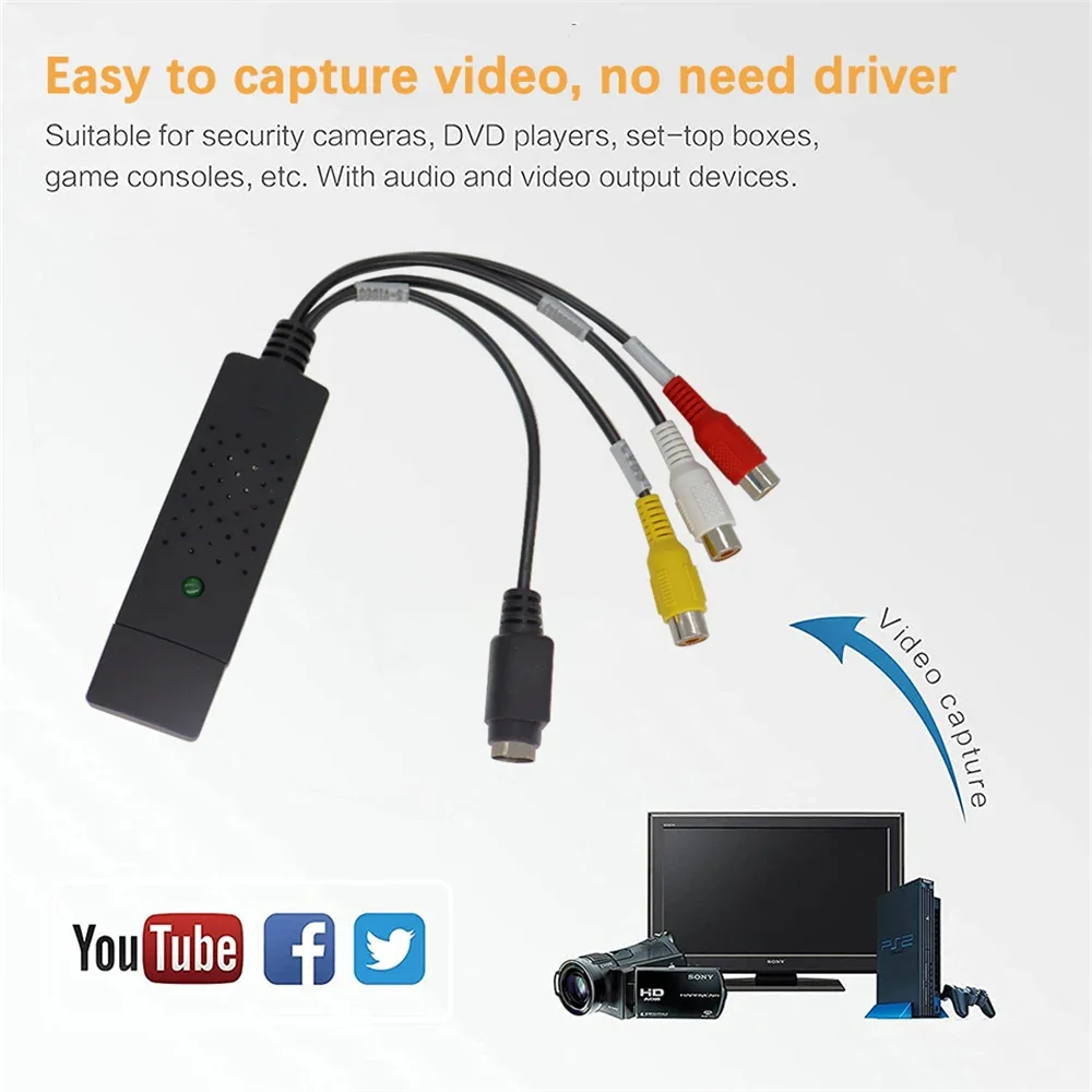 USB2.0 الصوت والفيديو بطاقة ال - مراجعة Composite Rca Cable وسعره