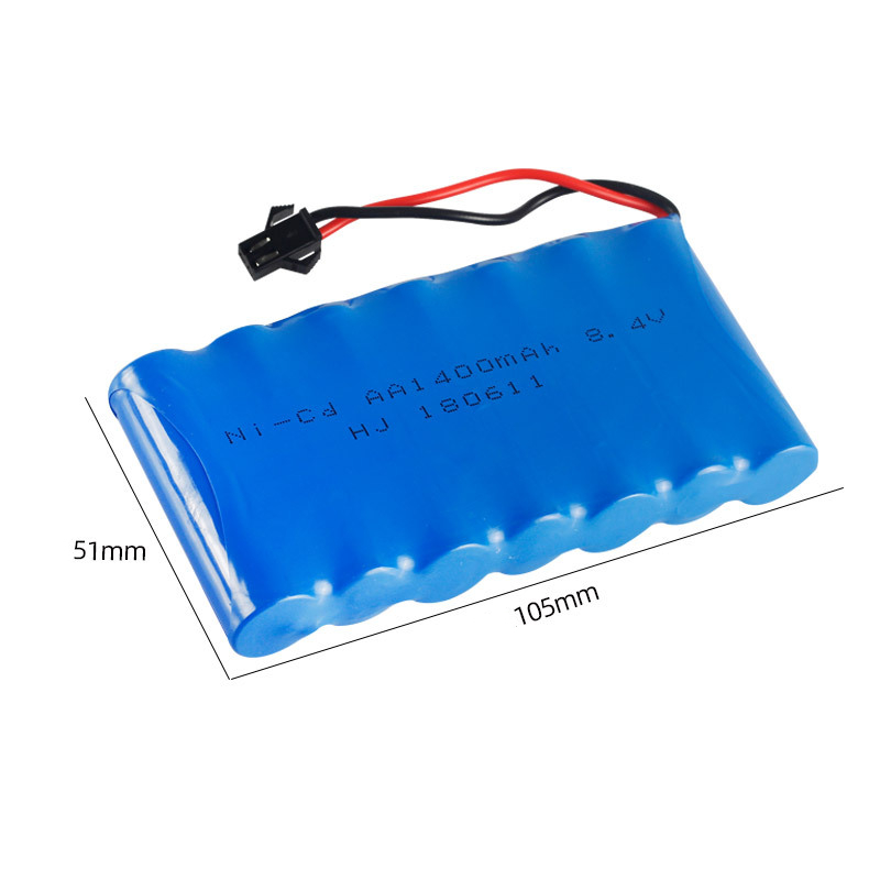 8.4 فولت 1400mah Ni-CD بطارية  - مراجعة Rechargeable Battery Aa وسعره