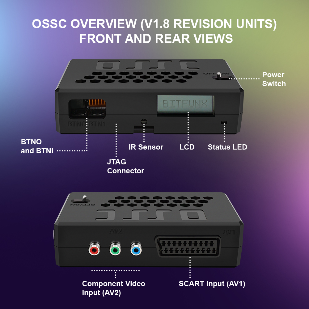 محول Bitfunx OSSC HW V1.8 مفتو - مراجعة Retro Gaming Hard Drive وسعره