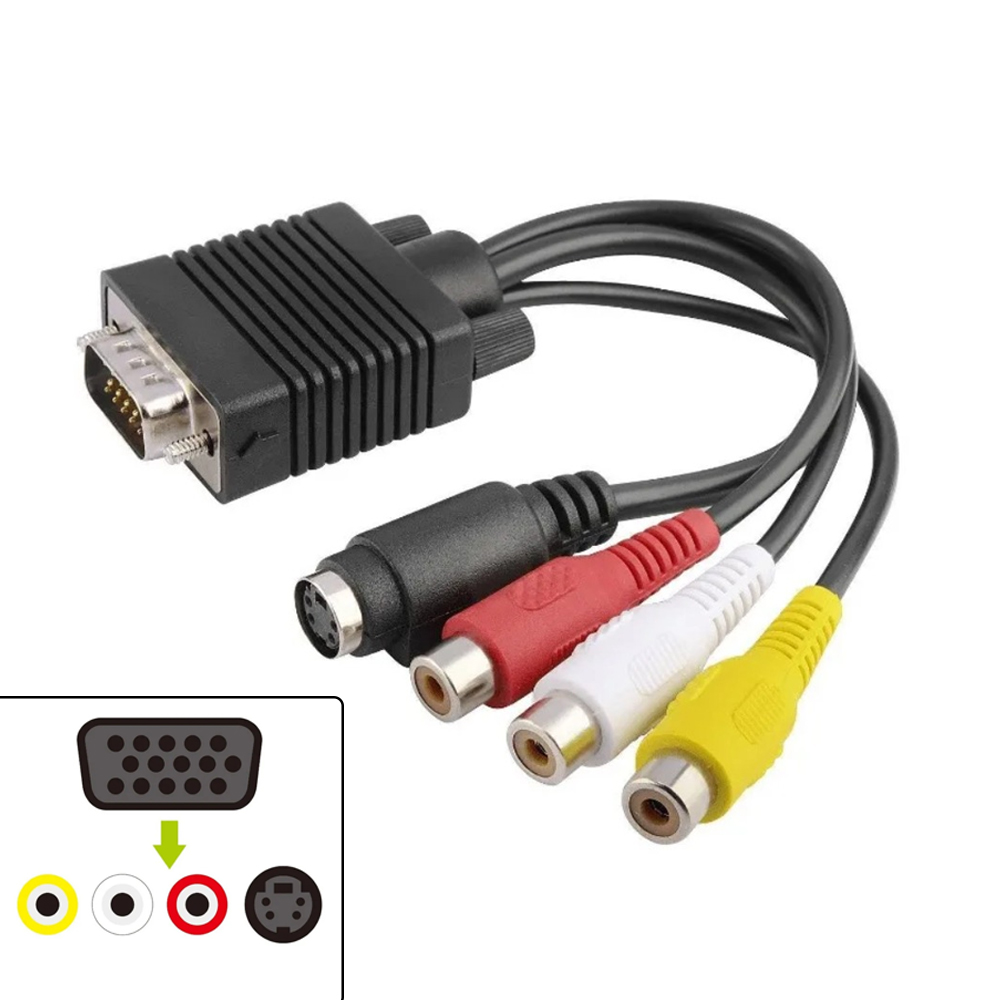 كابل محول VGA إلى S-Video 3 RC - مراجعة Composite Rca Cable وسعره
