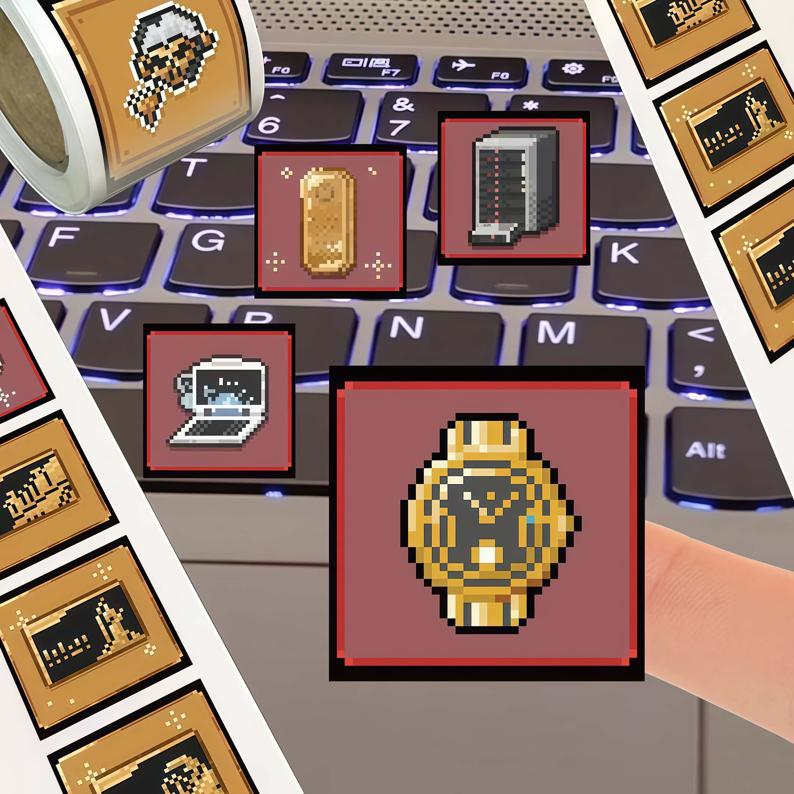 500 قطعة من ملصقات دلتا جيم بي - مراجعة Retro Gaming Laptop وسعره