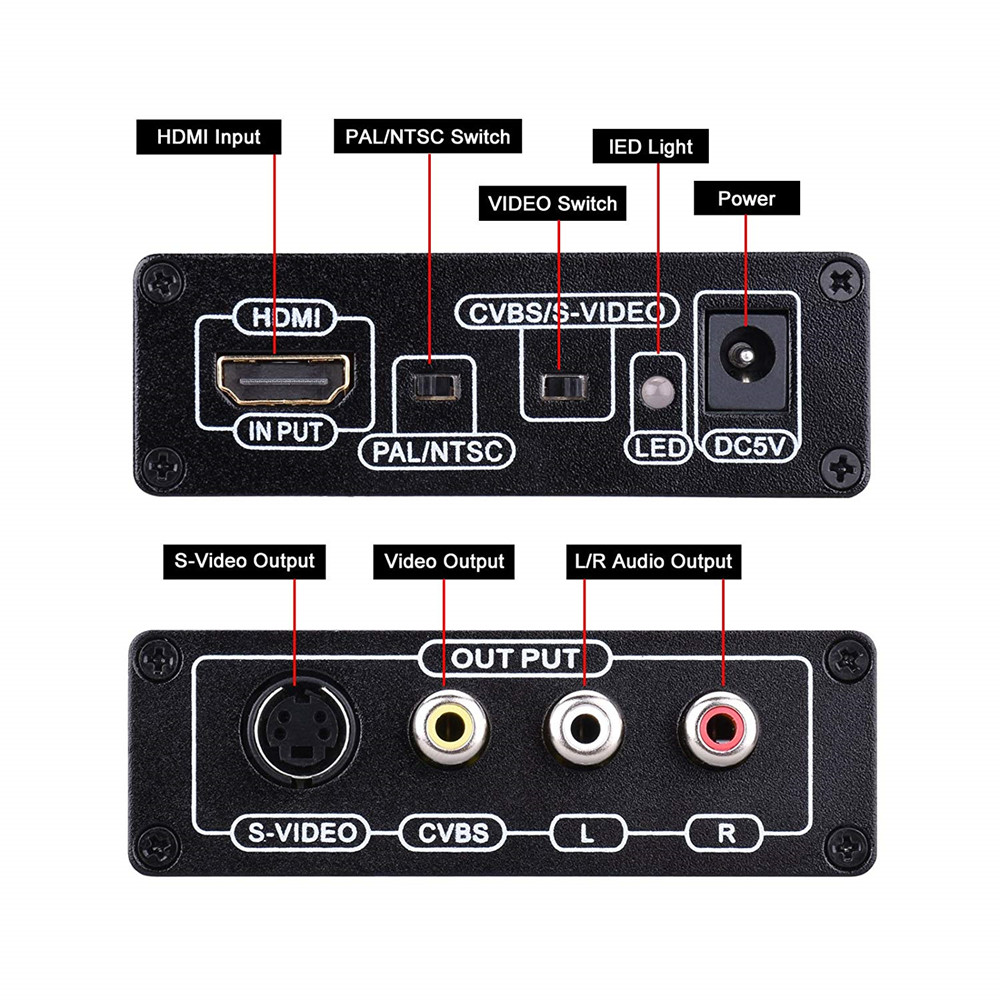 HDMI إلى مركب 3RCA AV S-Video  - مراجعة Composite Rca Cable وسعره