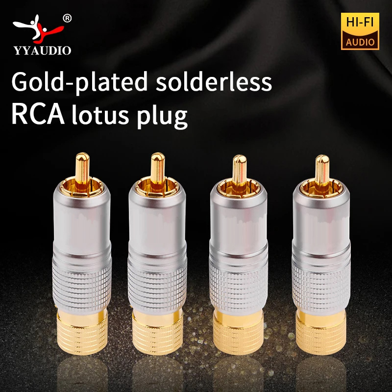 4 قطعة Hifi 24K مطلية بالذهب R - مراجعة Composite Rca Cable وسعره