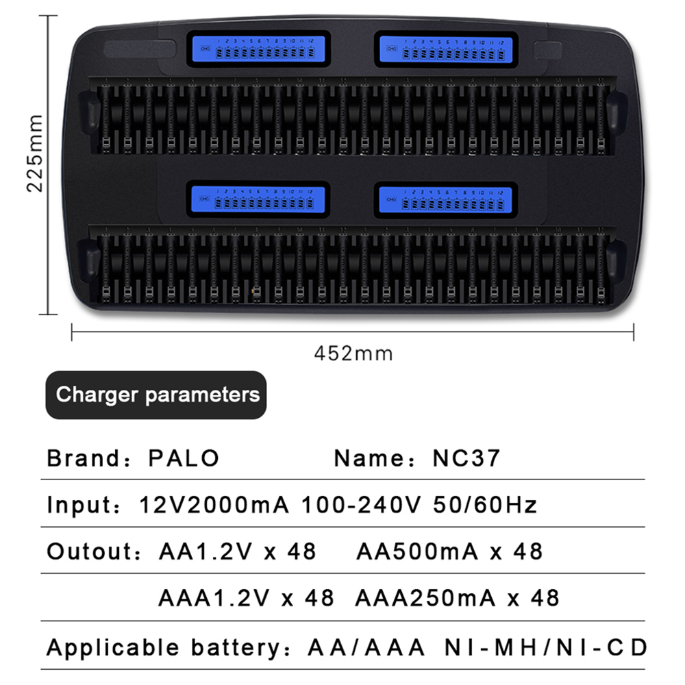 شاحن بطاريات ذكي من PALO بسعة  - مراجعة Rechargeable Battery Aa وسعره