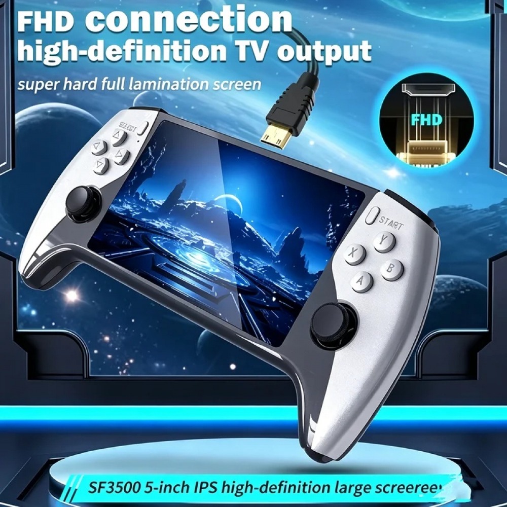 جهاز ألعاب محمول SF3500 بشاشة  - مراجعة Retro Gaming Console Handheld وسعره